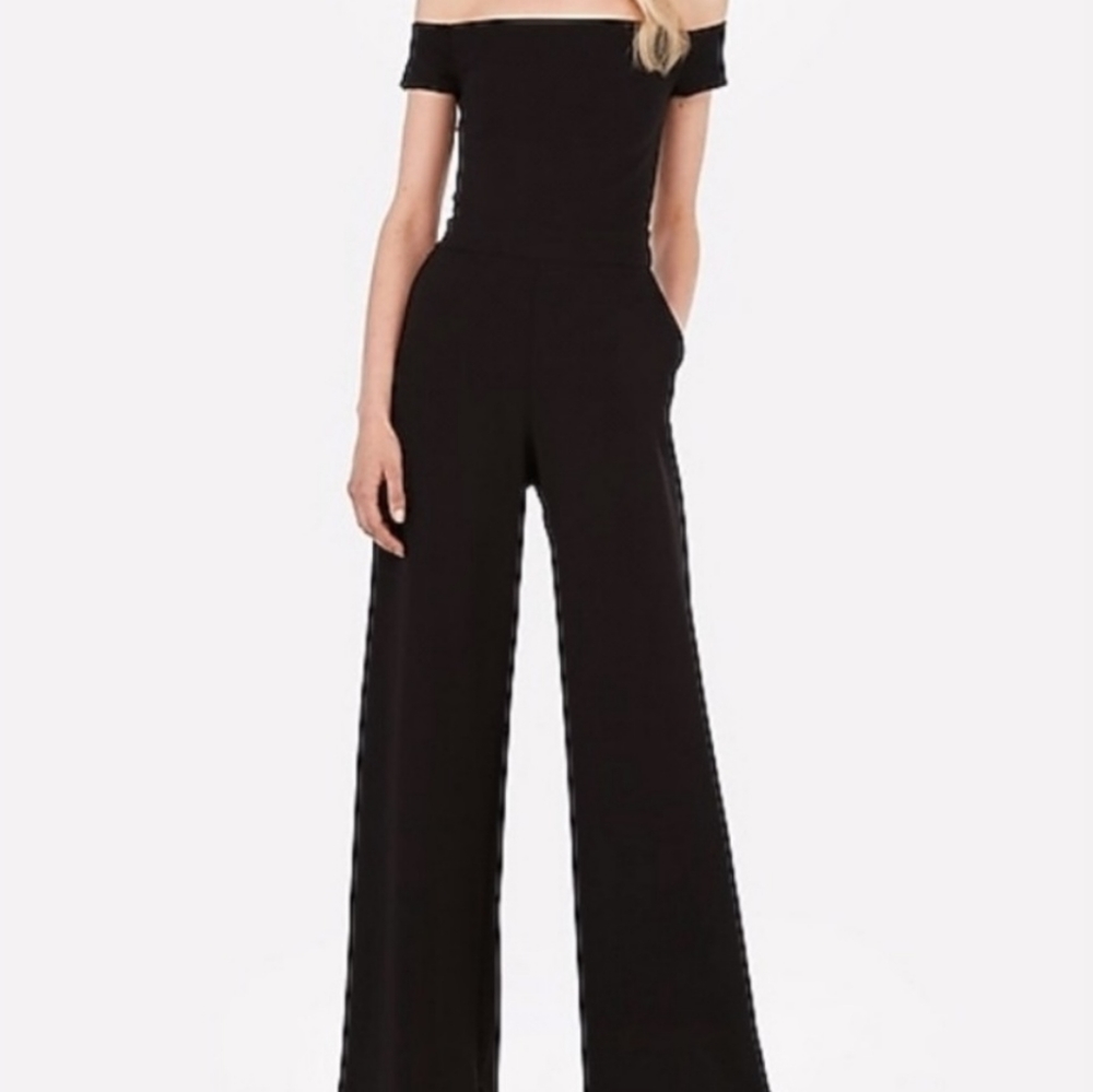 Express Off The Shoulder Wide Leg Jumpsuit